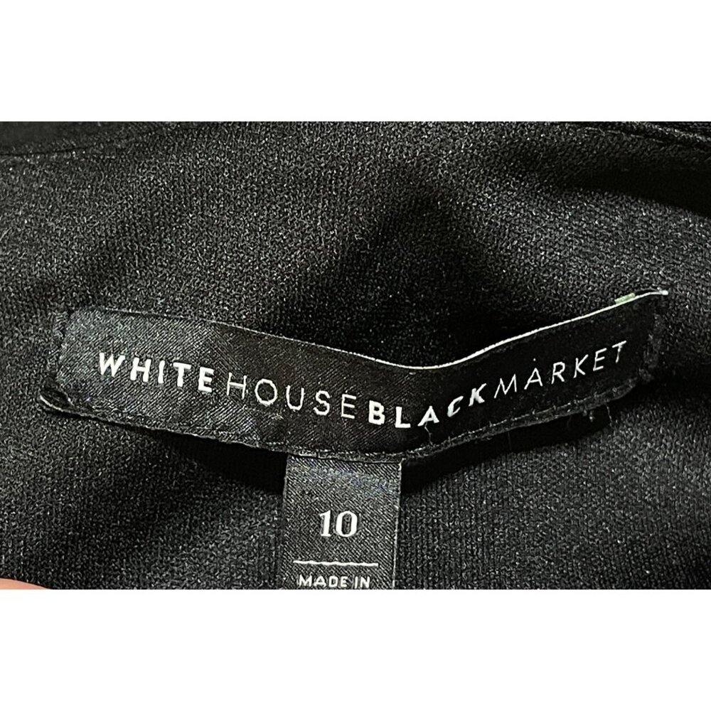 White House Black Market Bell Sleeve Dress LBD Sheath Size 10 - Picture 6 of 9